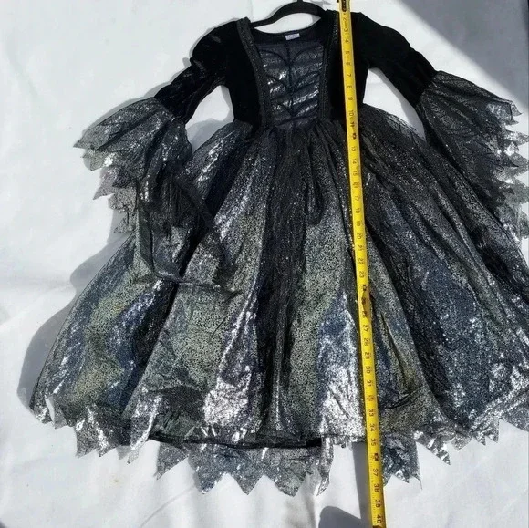 Spirit Costume Girls Dress Black and Silver Size Small - Picture 5 of 8
